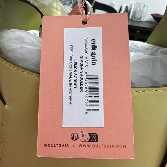 Cult Gaia Simona is a sculptural shoulder bag in Lemon Sorbet hues. BRAND NEW - Picture 7 of 7